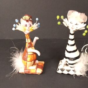 Artistic Cat Figurines - Multicolor